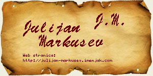 Julijan Markušev vizit kartica